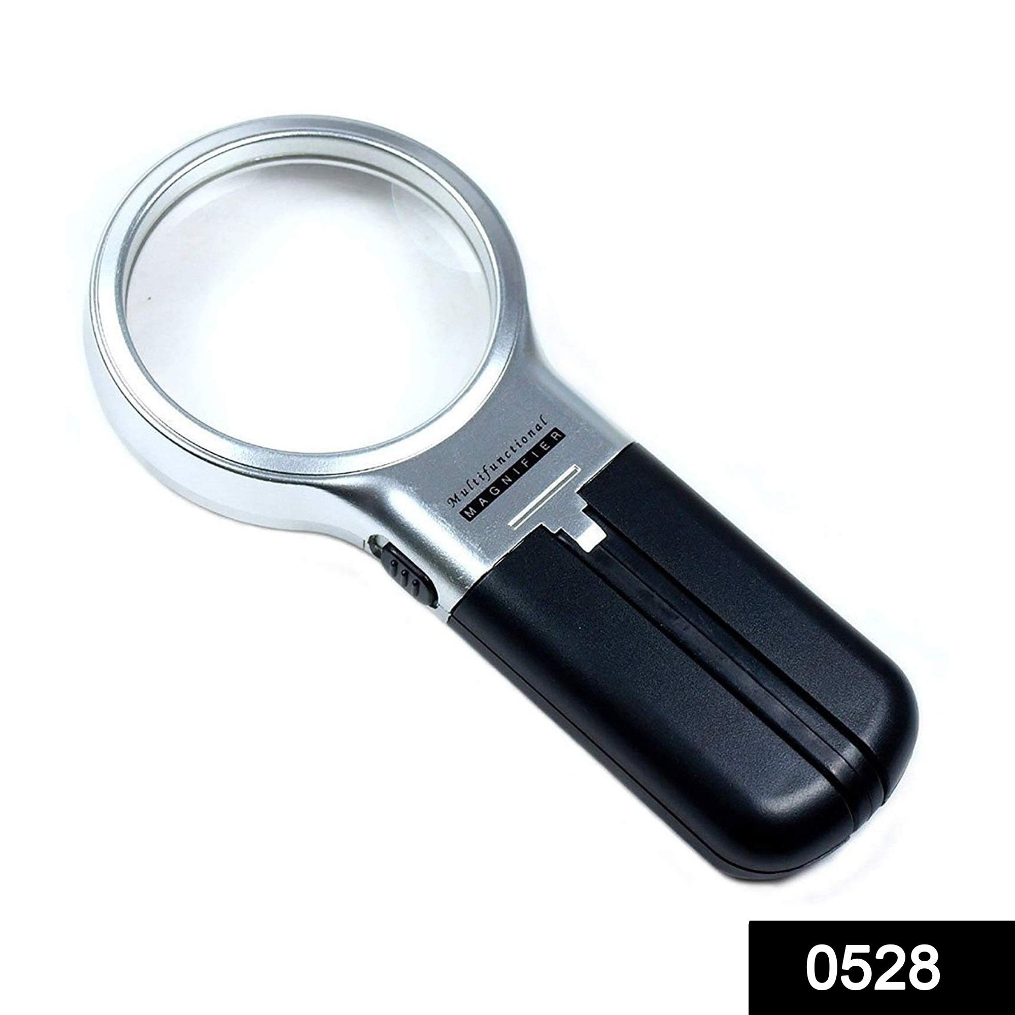 0528 Multifunctional 3-in-1 Hand-Held Folding Lighted High-Powered Magnifier Glass with 3X Zoom and 2 LED Lights - SkyShopy 0528 Multifunctional 3-in-1 Hand-Held Folding Lighted High-Powered Magnifier Glass with 3X Zoom and 2 LED Lights - SkyShopy